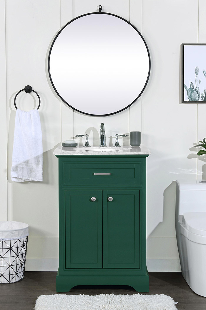 Elegant Bathroom Vanity - Green, L 24" (VF15024GN)