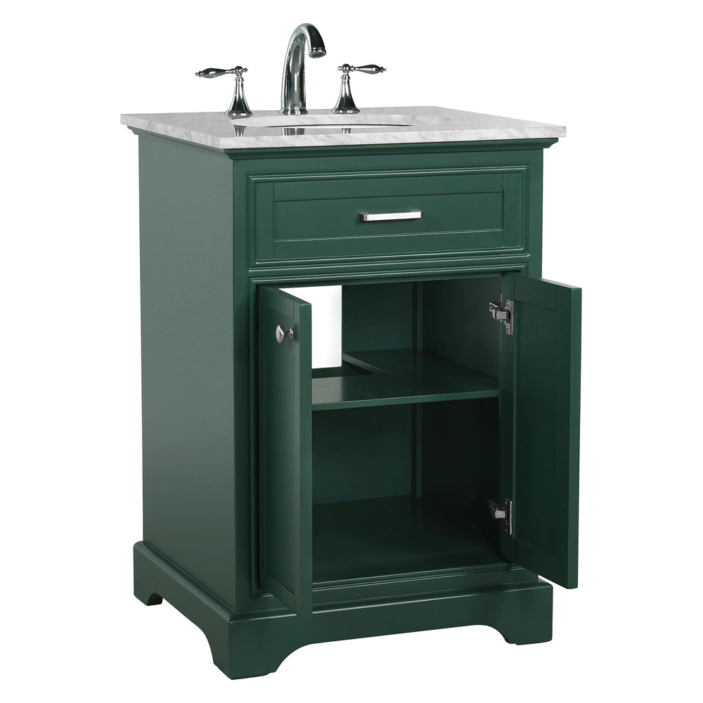 Elegant Bathroom Vanity - Green, L 24" (VF15024GN)