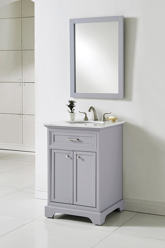 Elegant Bathroom Vanity - Gray, L 24" (VF15024GR)