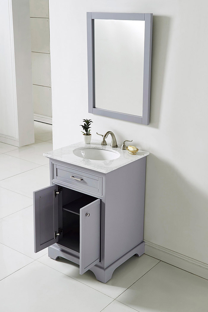 Elegant Bathroom Vanity - Gray, L 24" (VF15024GR)