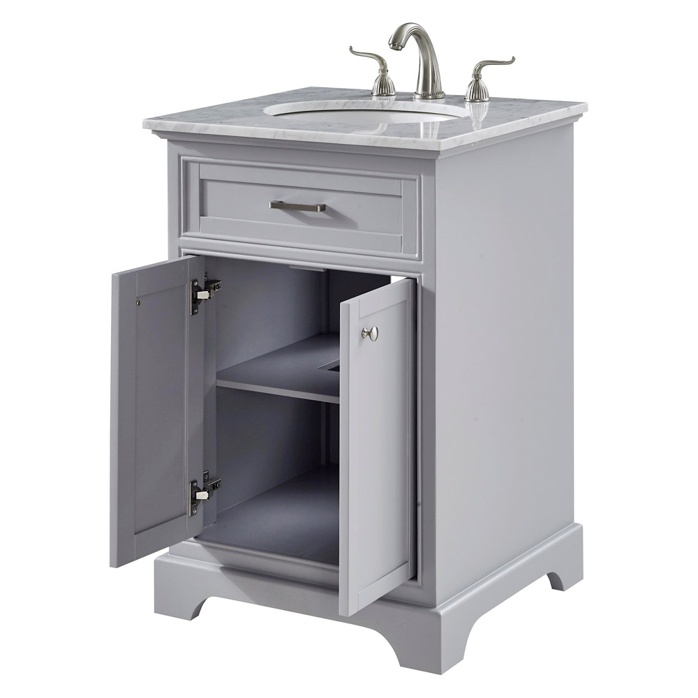 Elegant Bathroom Vanity - Gray, L 24" (VF15024GR)