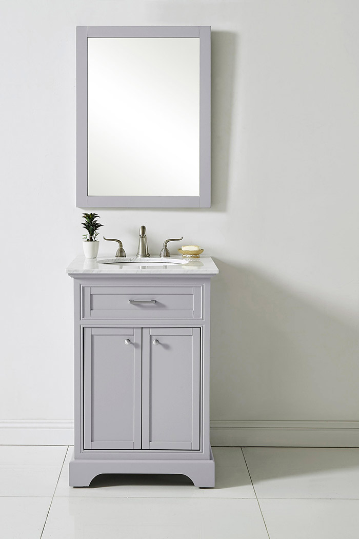 Elegant Bathroom Vanity - Gray, L 24" (VF15024GR)