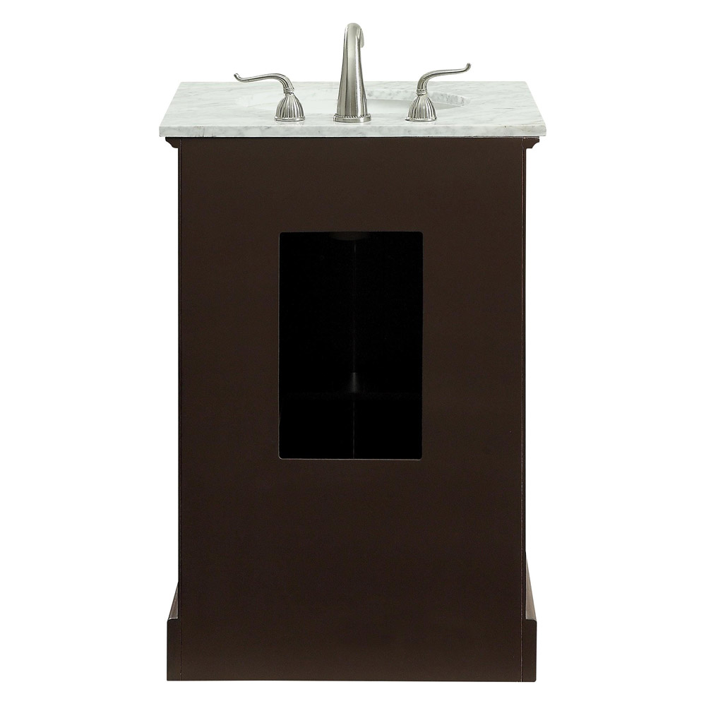 Elegant Bathroom Vanity - Teak, L 24" (VF15024TK)