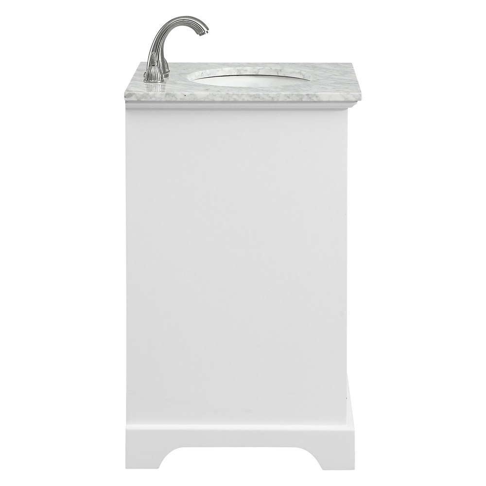 Elegant Bathroom Vanity - White, L 24" (VF15024WH)