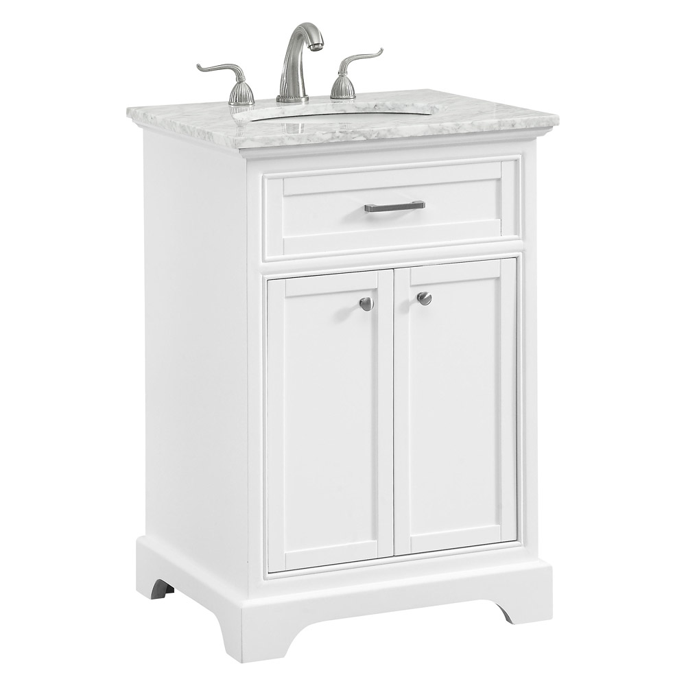 Elegant Bathroom Vanity - White, L 24" (VF15024WH)