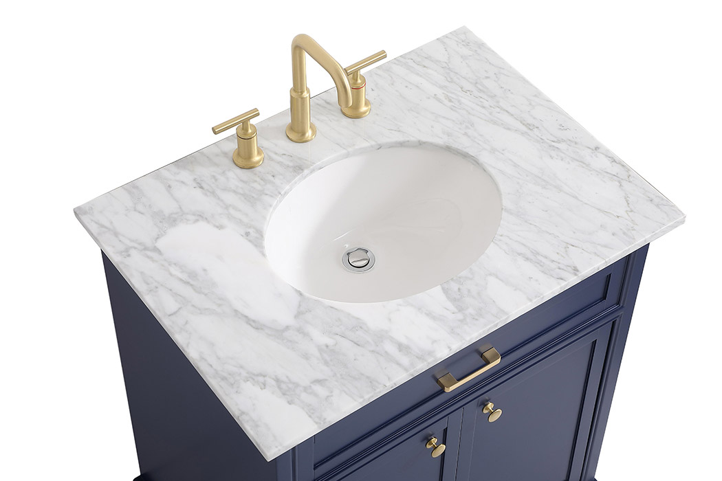 Elegant Bathroom Vanity - Blue, L 30" (VF15030BL)