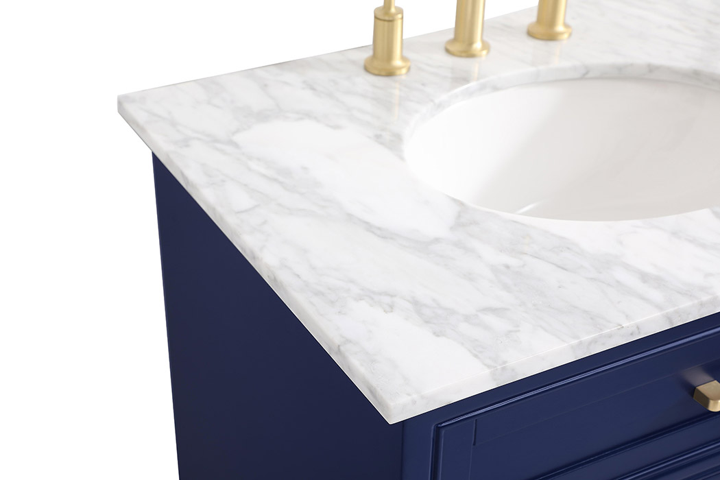 Elegant Bathroom Vanity - Blue, L 30" (VF15030BL)