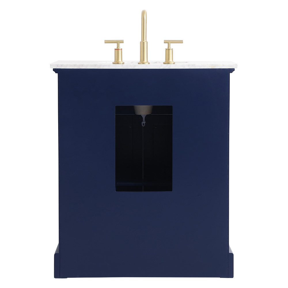 Elegant Bathroom Vanity - Blue, L 30" (VF15030BL)