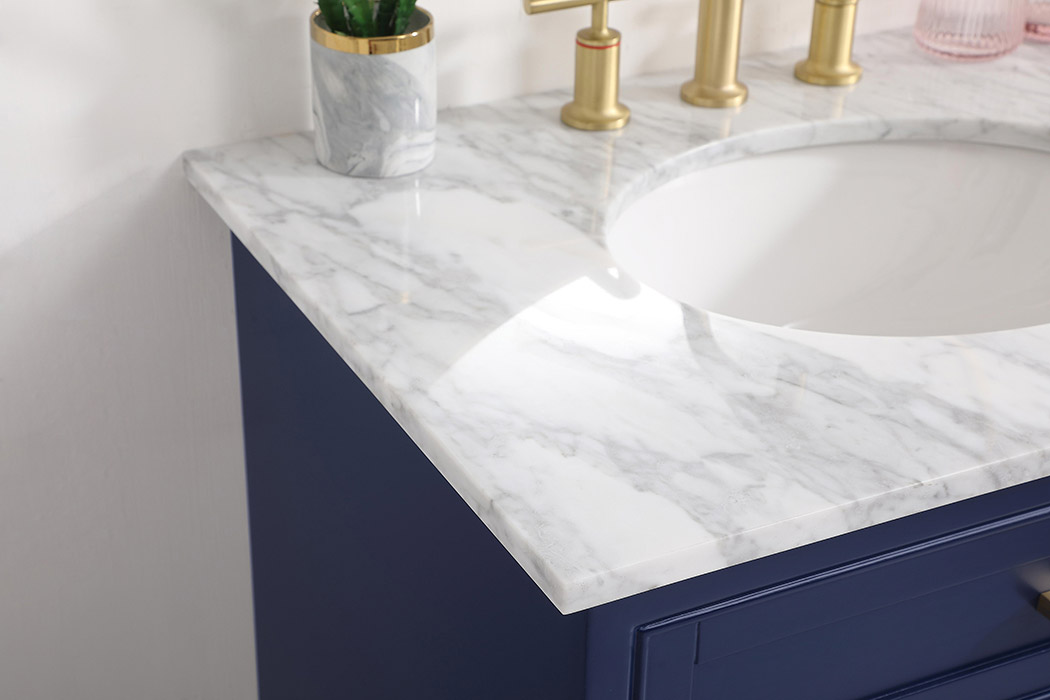 Elegant Bathroom Vanity - Blue, L 30" (VF15030BL)