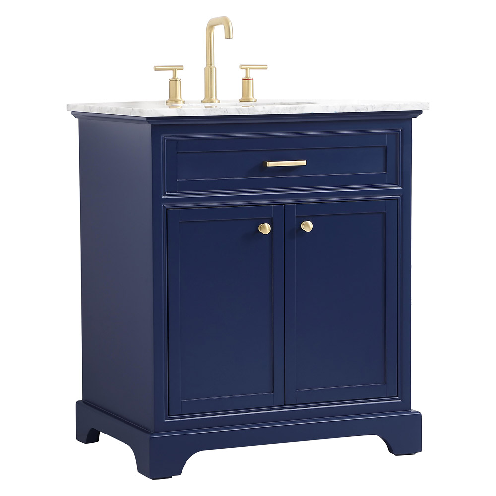 Elegant Bathroom Vanity - Blue, L 30" (VF15030BL)