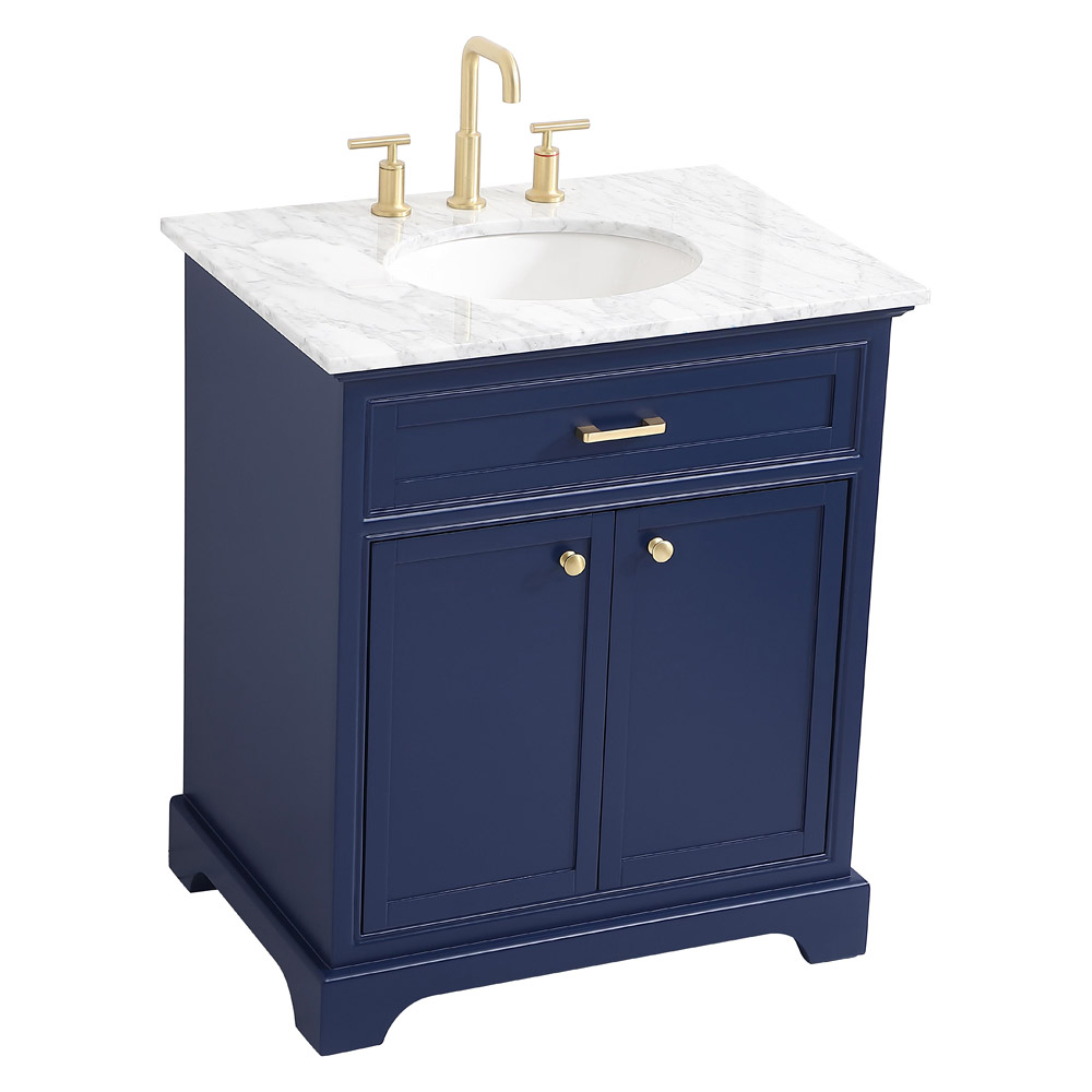 Elegant Bathroom Vanity - Blue, L 30" (VF15030BL)