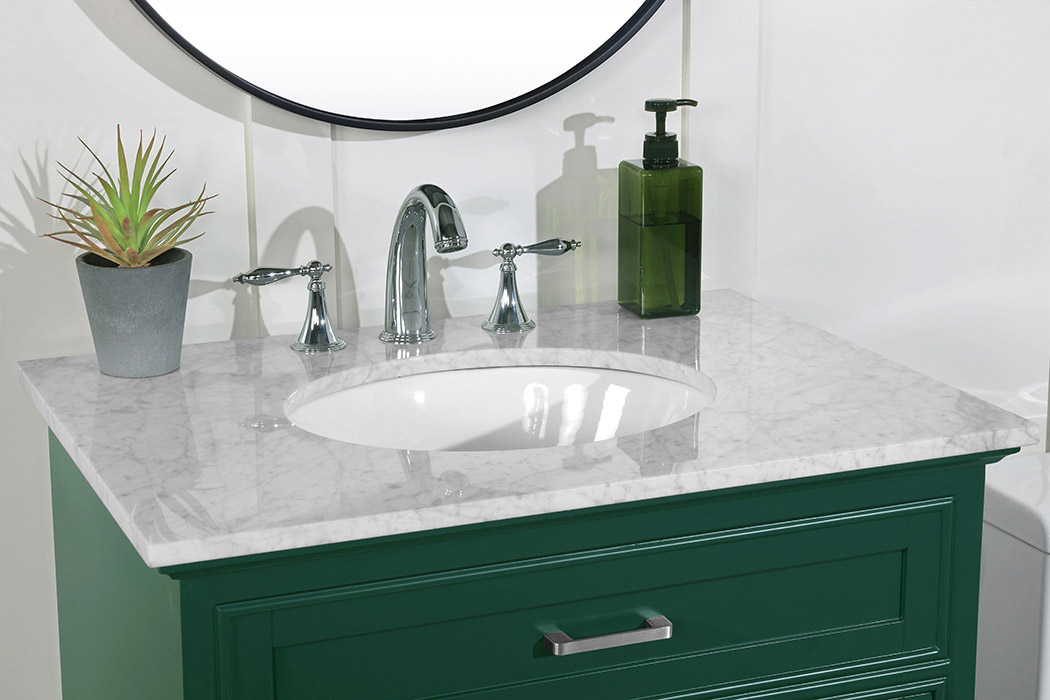 Elegant Bathroom Vanity - Green, L 30" (VF15030GN)