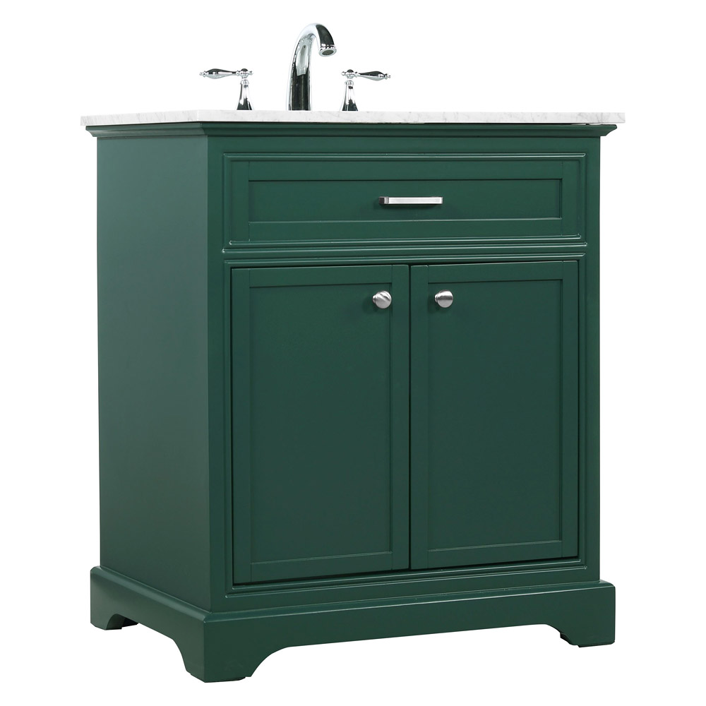 Elegant Bathroom Vanity - Green, L 30" (VF15030GN)