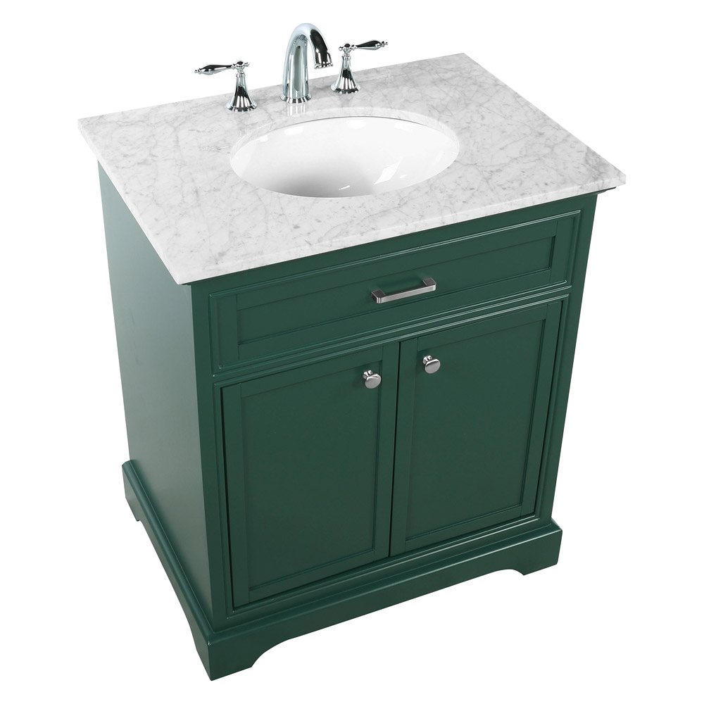 Elegant Bathroom Vanity - Green, L 30" (VF15030GN)