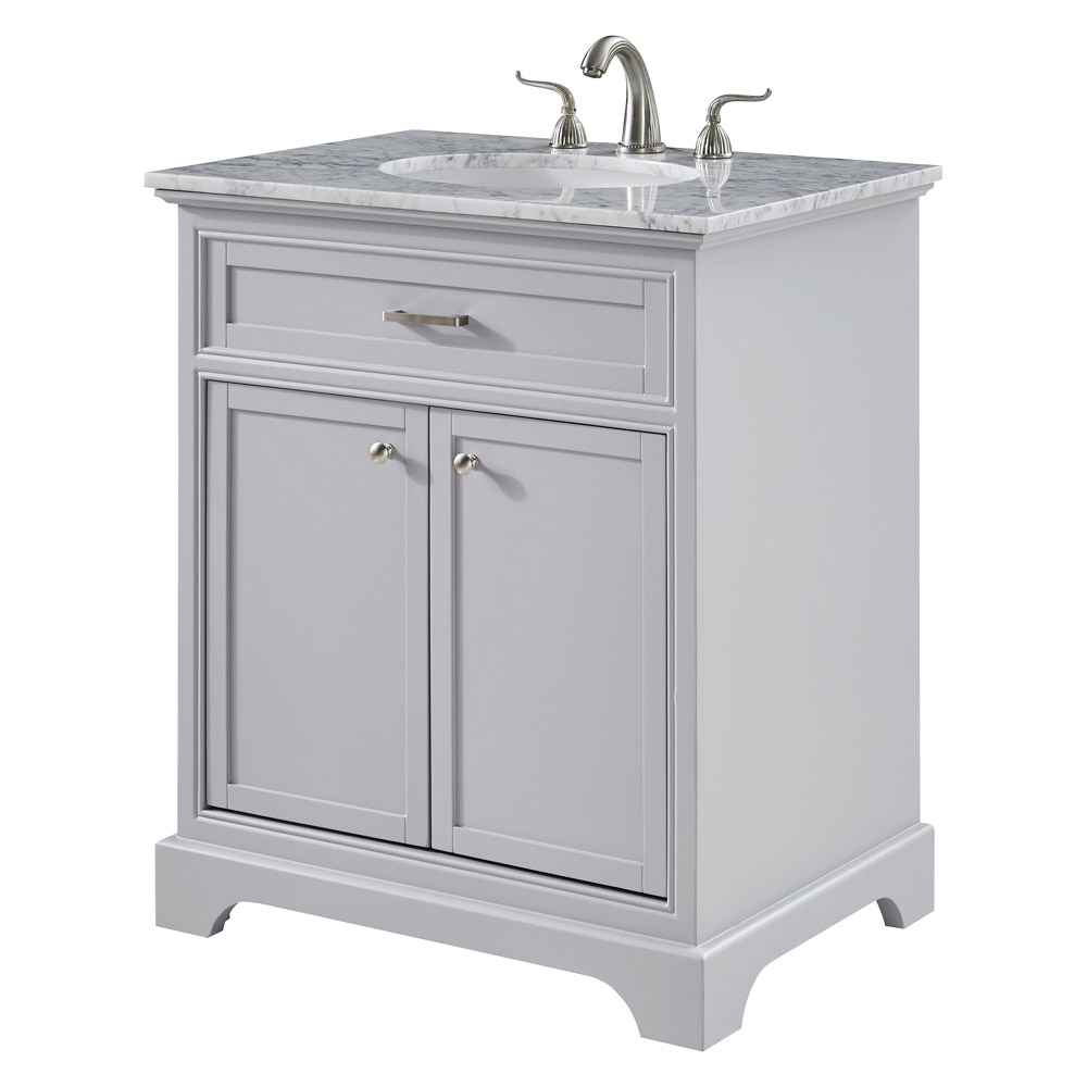 Elegant Bathroom Vanity - Gray, L 30" (VF15030GR)