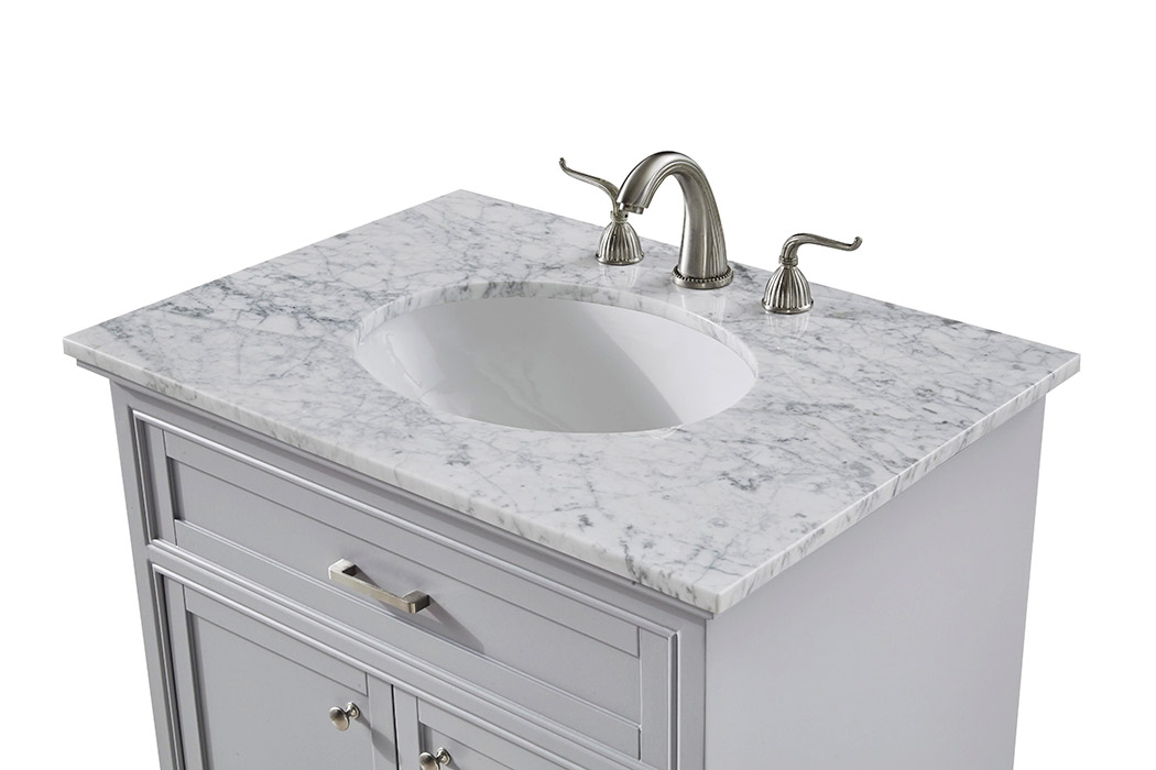 Elegant Bathroom Vanity - Gray, L 30" (VF15030GR)