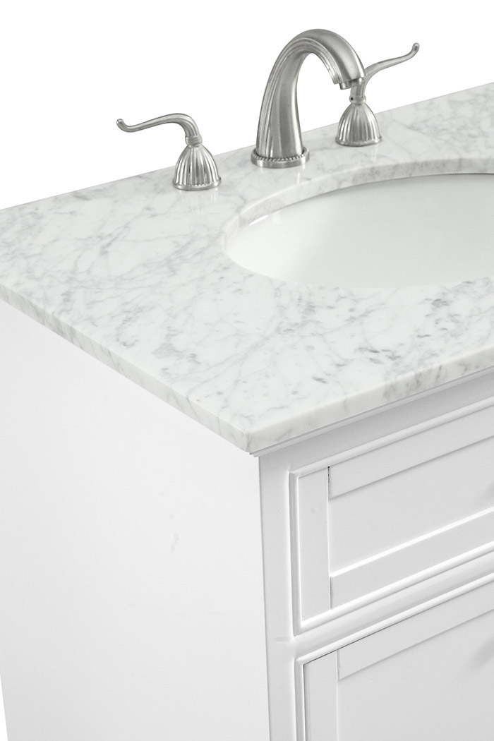 Elegant Bathroom Vanity - White, L 30" (VF15030WH)