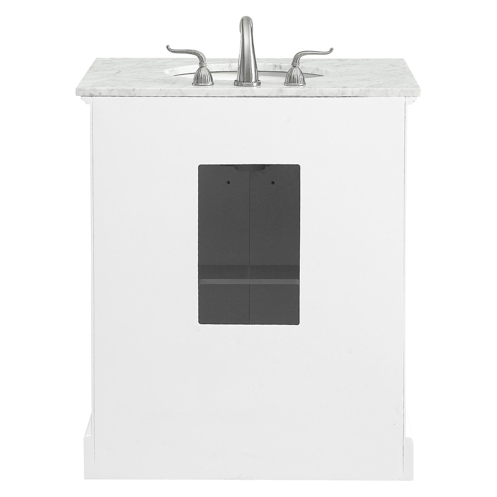 Elegant Bathroom Vanity - White, L 30" (VF15030WH)