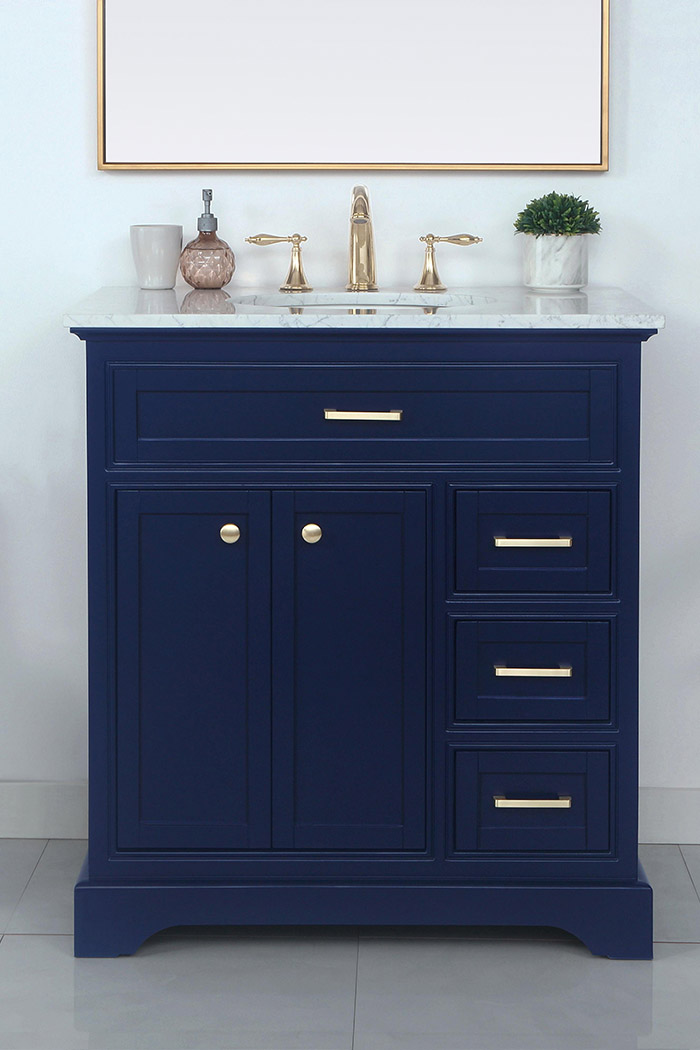 Elegant Bathroom Vanity - Blue, L 32" (VF15032BL)