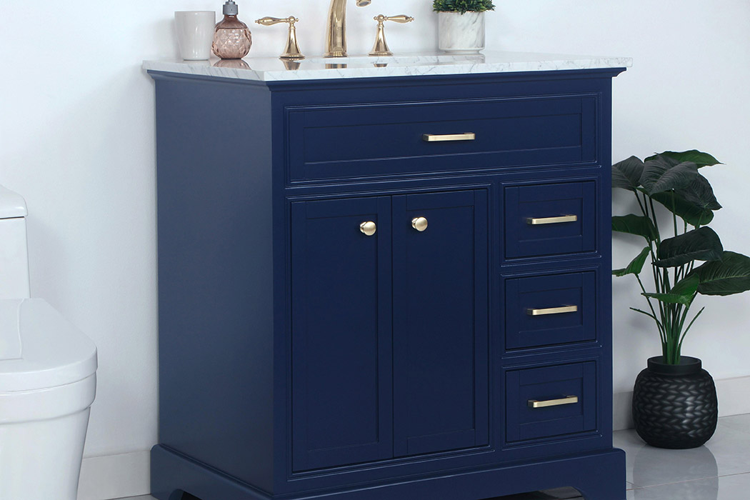 Elegant Bathroom Vanity - Blue, L 32" (VF15032BL)