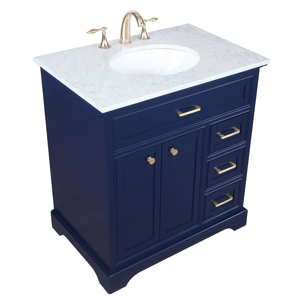 Elegant Bathroom Vanity - Blue, L 32" (VF15032BL)