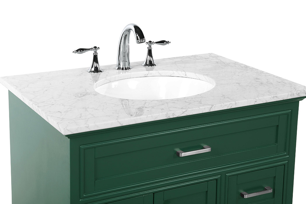 Elegant Bathroom Vanity - Green, L 32" (VF15032GN)