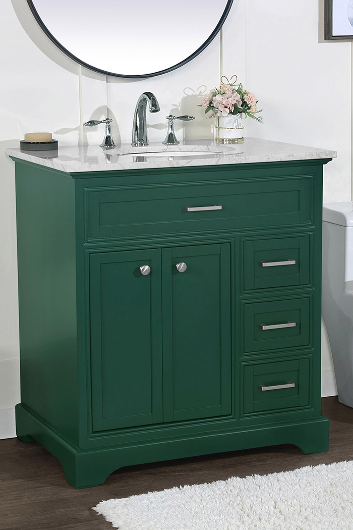 Elegant Bathroom Vanity - Green, L 32" (VF15032GN)