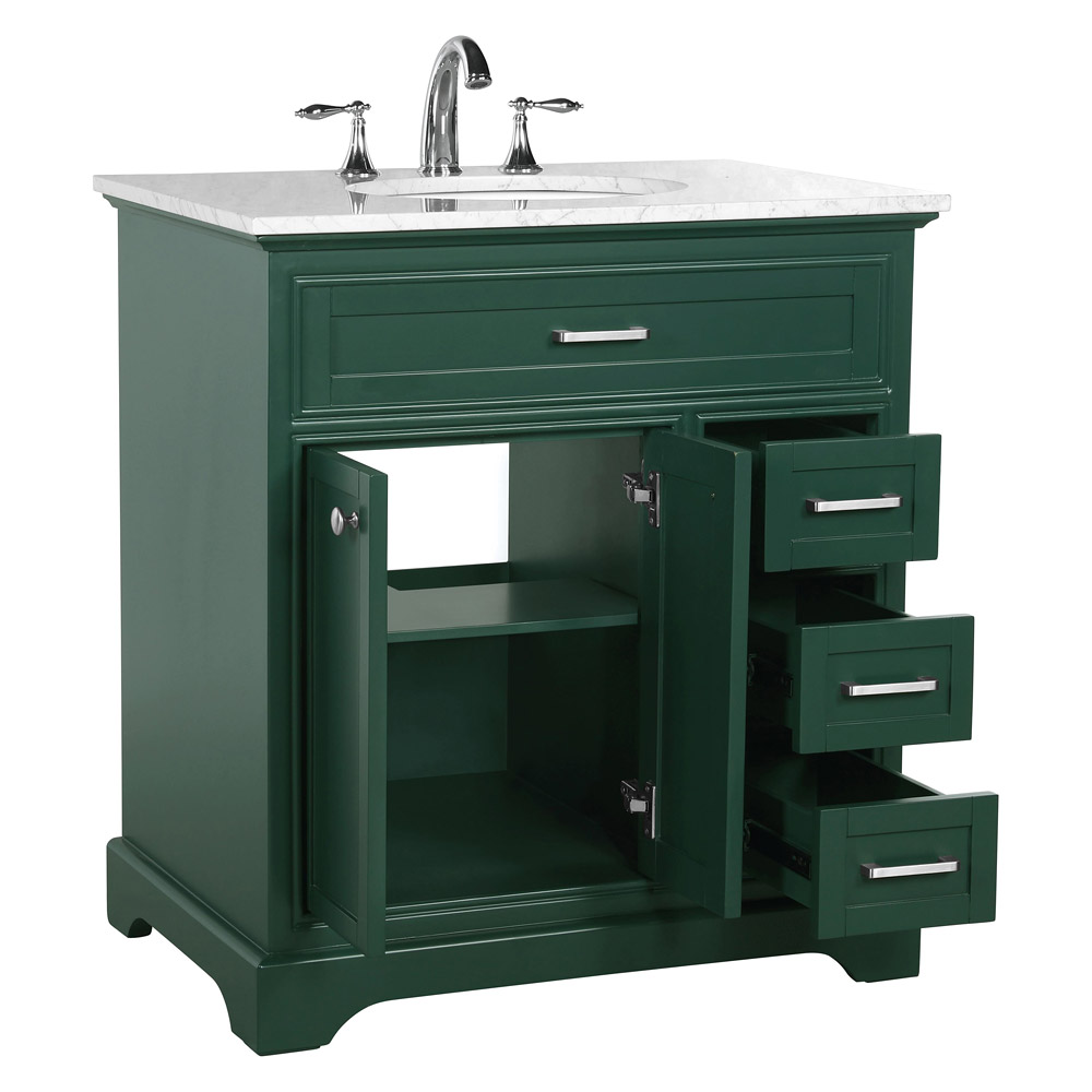 Elegant Bathroom Vanity - Green, L 32" (VF15032GN)