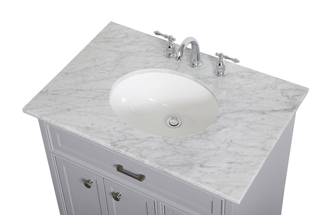 Elegant Bathroom Vanity - Gray, L 32" (VF15032GR)