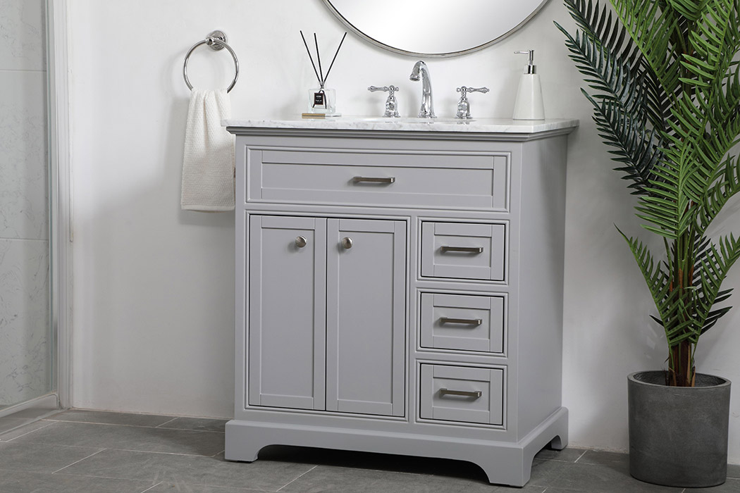 Elegant Bathroom Vanity - Gray, L 32" (VF15032GR)