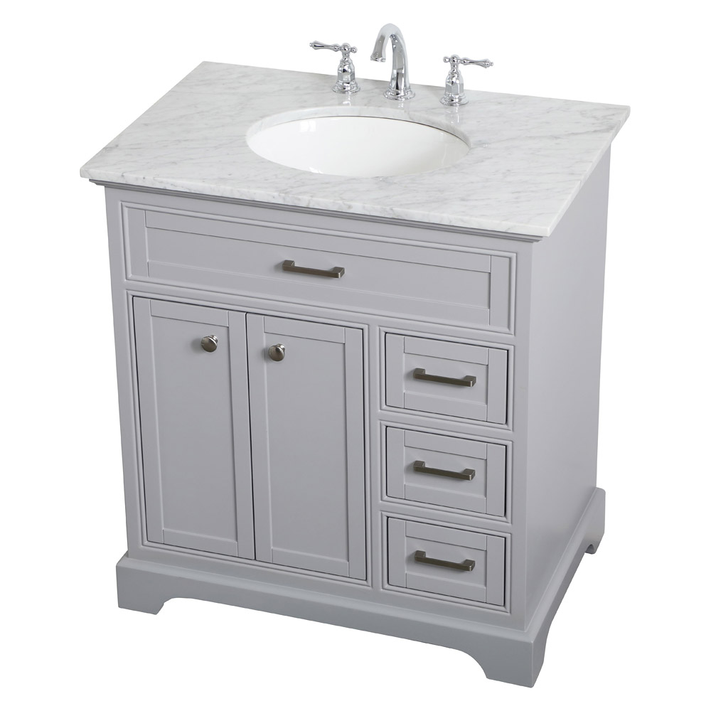 Elegant Bathroom Vanity - Gray, L 32" (VF15032GR)