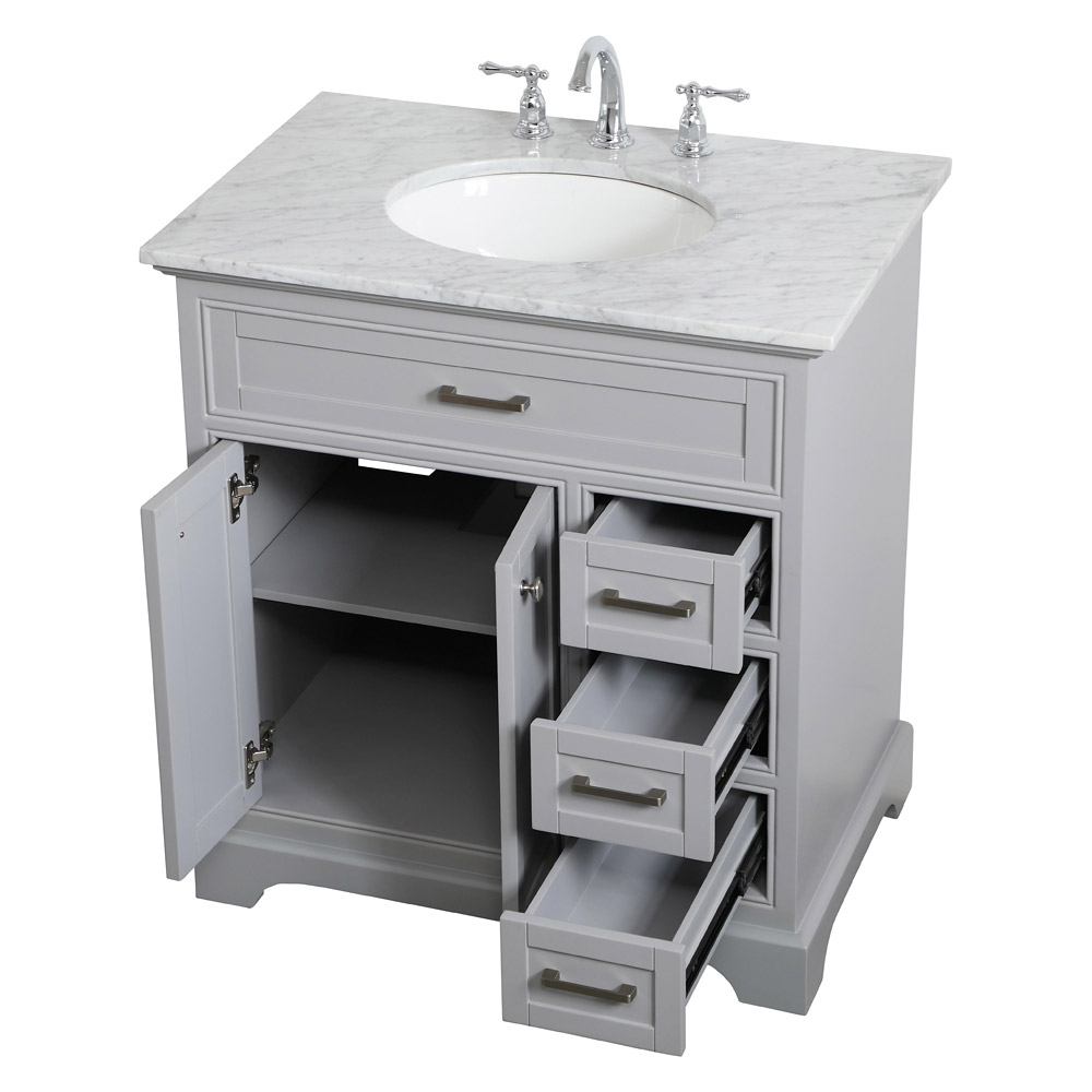 Elegant Bathroom Vanity - Gray, L 32" (VF15032GR)