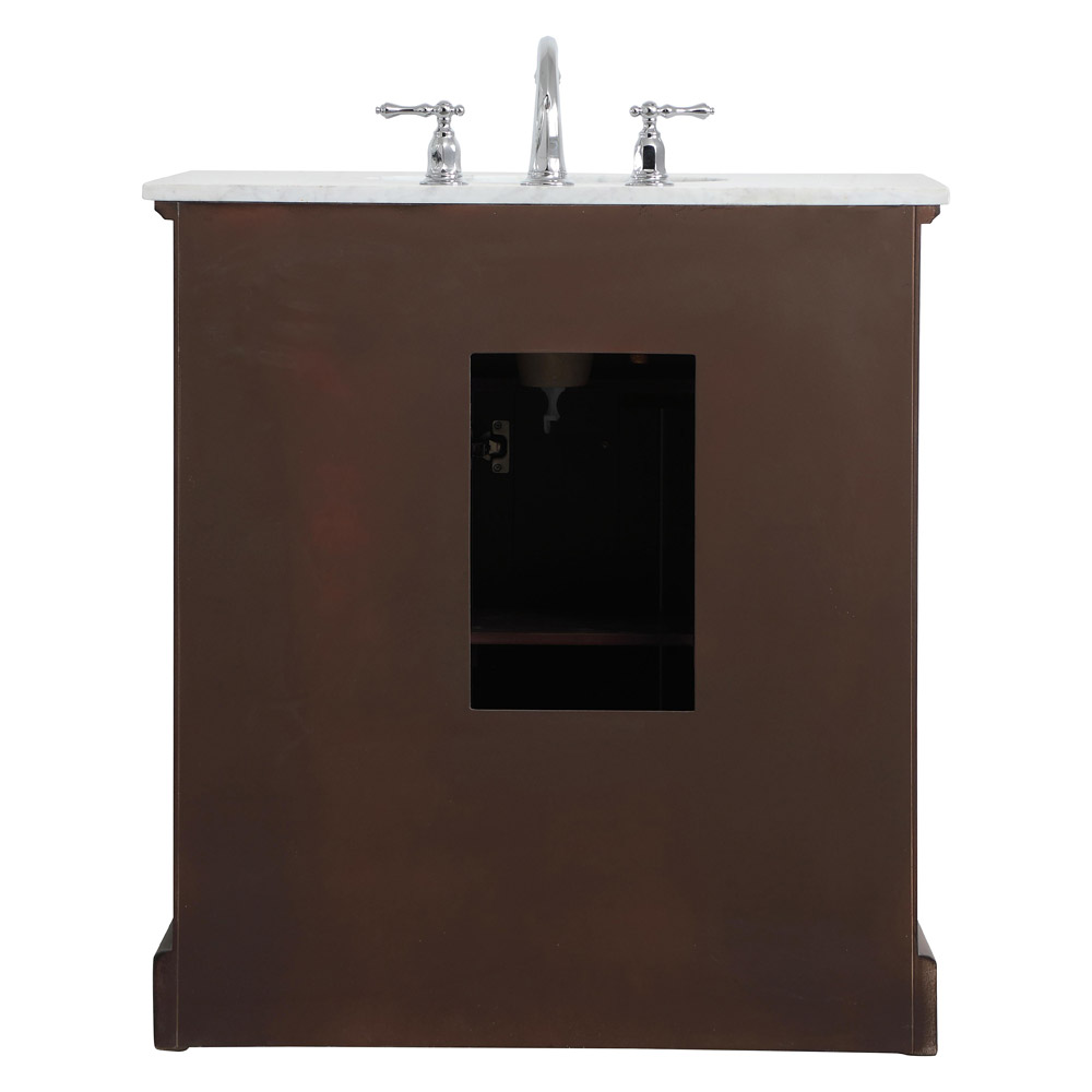 Elegant Bathroom Vanity - Teak, L 32" (VF15032TK)