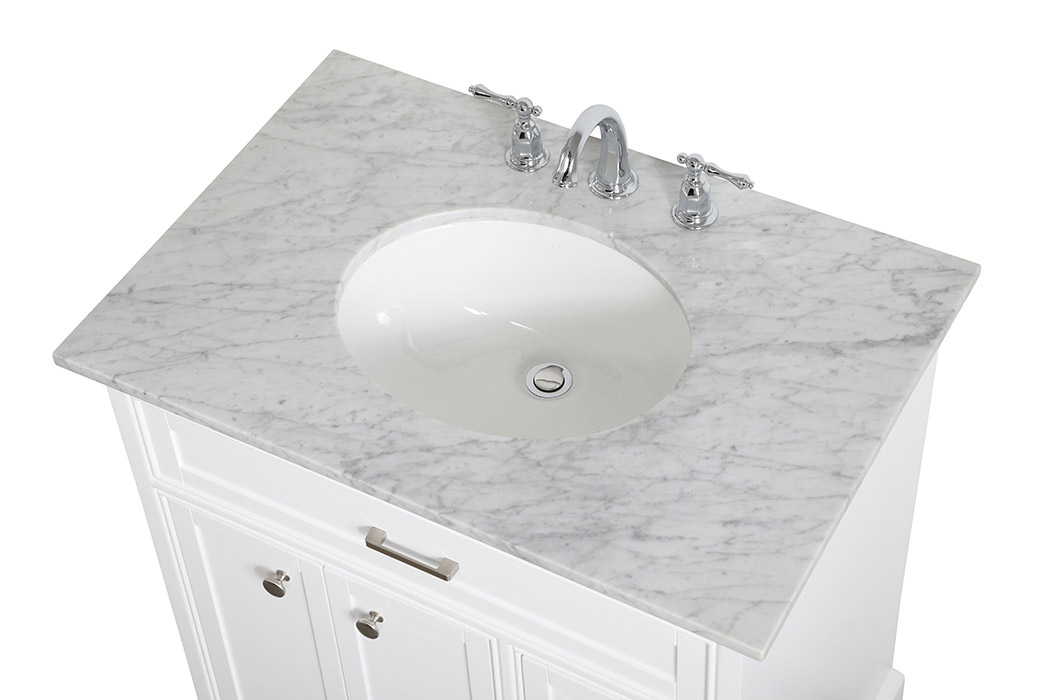 Elegant Bathroom Vanity - White, L 32" (VF15032WH)