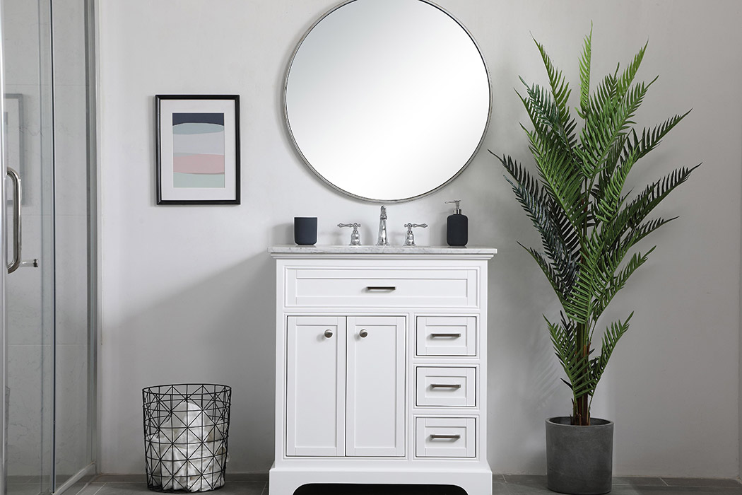 Elegant Bathroom Vanity - White, L 32" (VF15032WH)