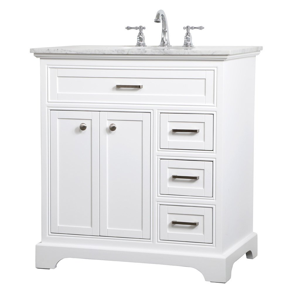 Elegant Bathroom Vanity - White, L 32" (VF15032WH)