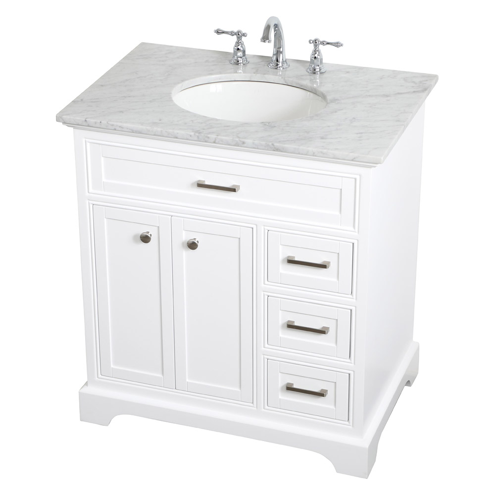 Elegant Bathroom Vanity - White, L 32" (VF15032WH)