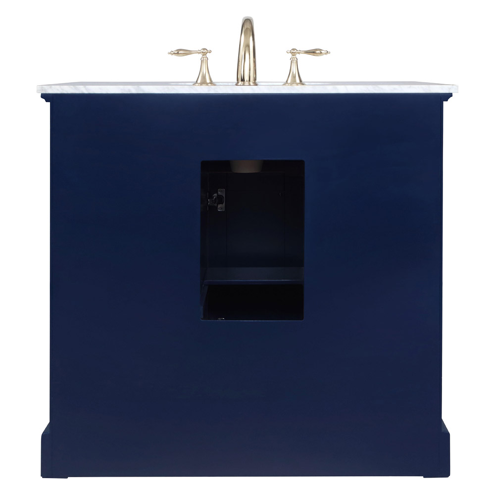 Elegant Bathroom Vanity - Blue, L 36" (VF15036BL)