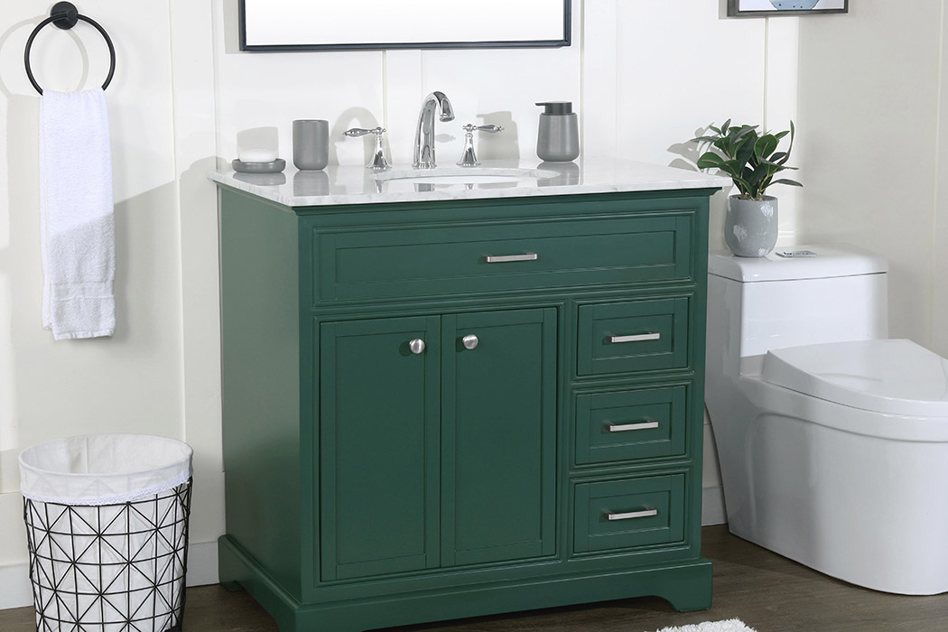 Elegant Bathroom Vanity - Green, L 36" (VF15036GN)