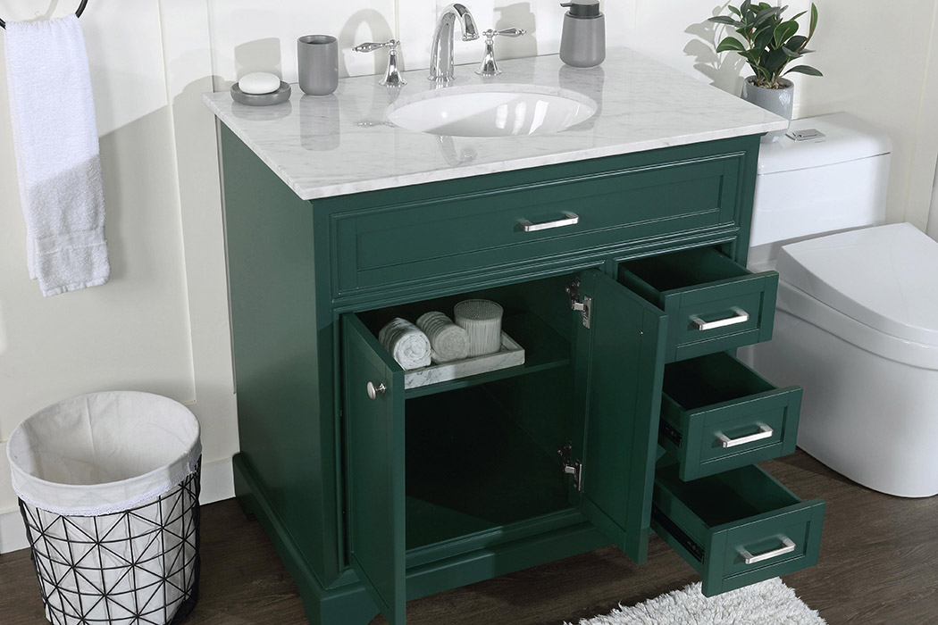 Elegant Bathroom Vanity - Green, L 36" (VF15036GN)