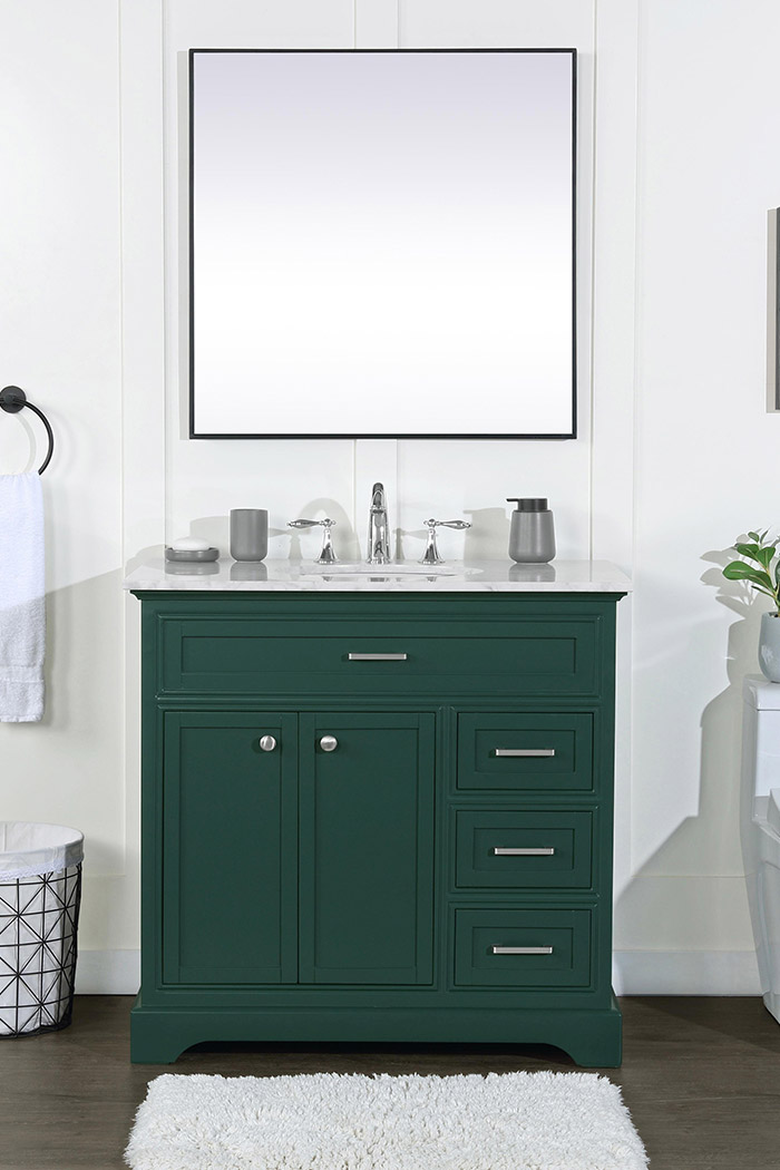 Elegant Bathroom Vanity - Green, L 36" (VF15036GN)