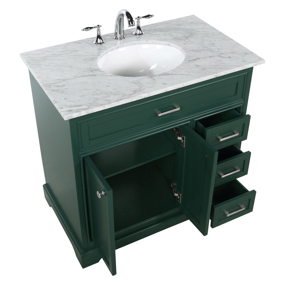 Elegant Bathroom Vanity - Green, L 36" (VF15036GN)