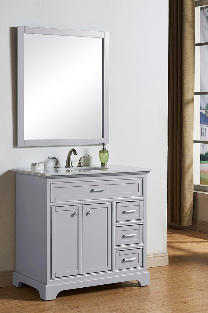 Elegant Bathroom Vanity - Gray, L 36" (VF15036GR)