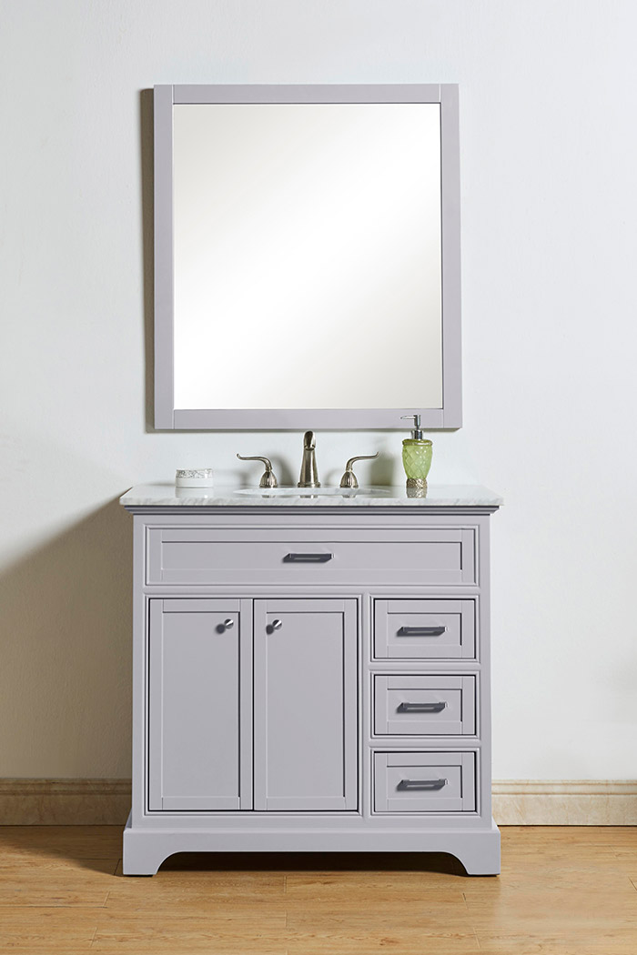 Elegant Bathroom Vanity - Gray, L 36" (VF15036GR)