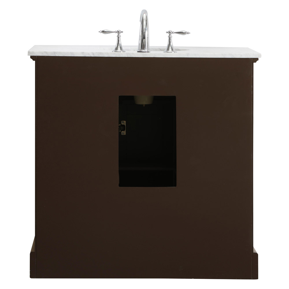 Elegant Bathroom Vanity - Teak, L 36" (VF15036TK)