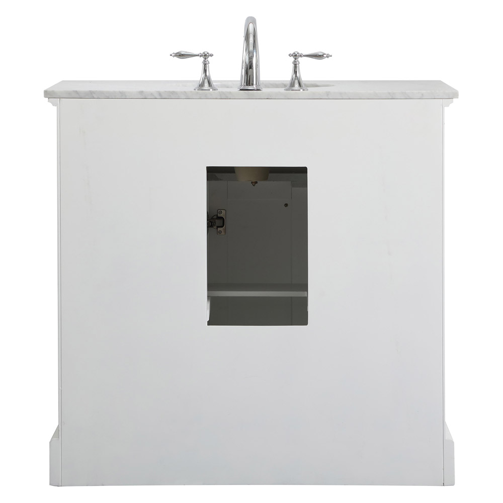 Elegant Bathroom Vanity - White, L 36" (VF15036WH)