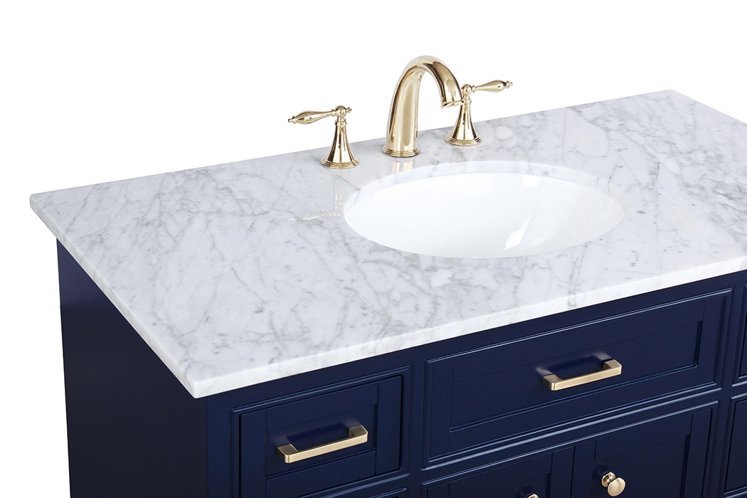 Elegant Bathroom Vanity - Blue, L 42" (VF15042BL)