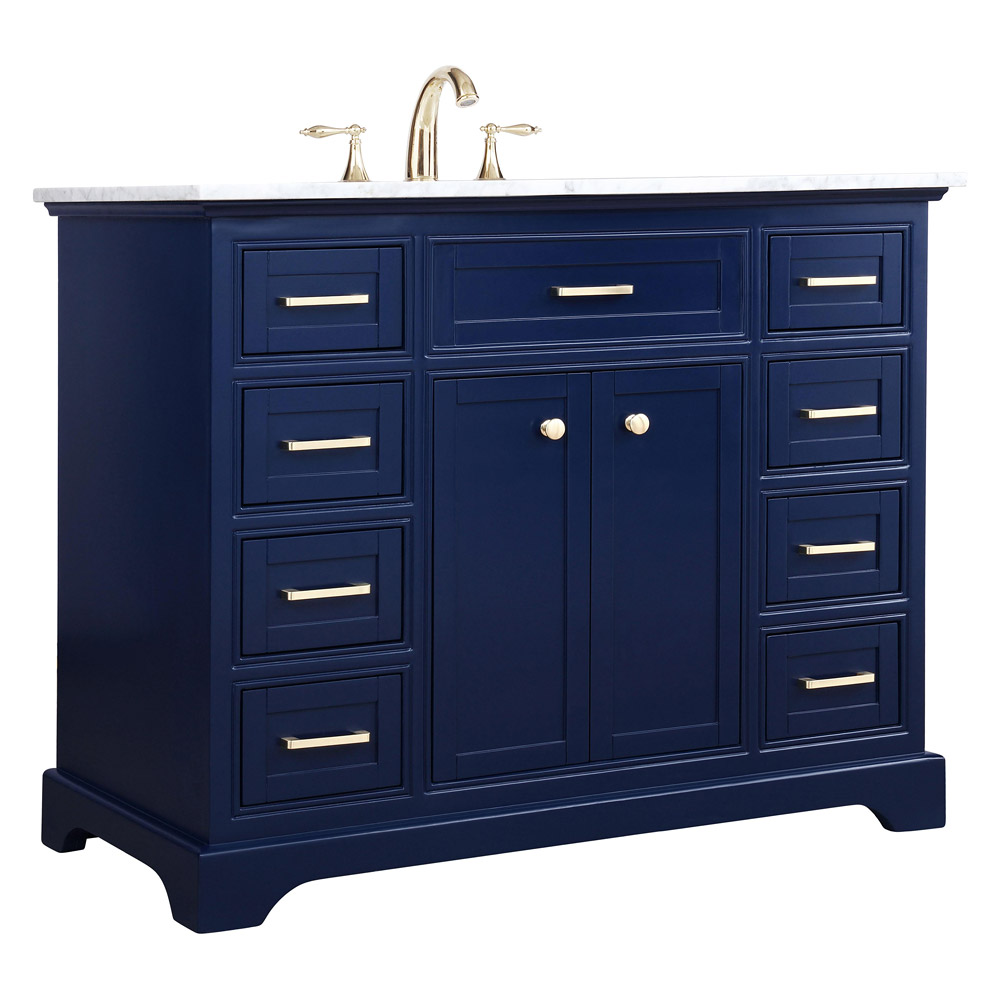 Elegant Bathroom Vanity - Blue, L 42" (VF15042BL)