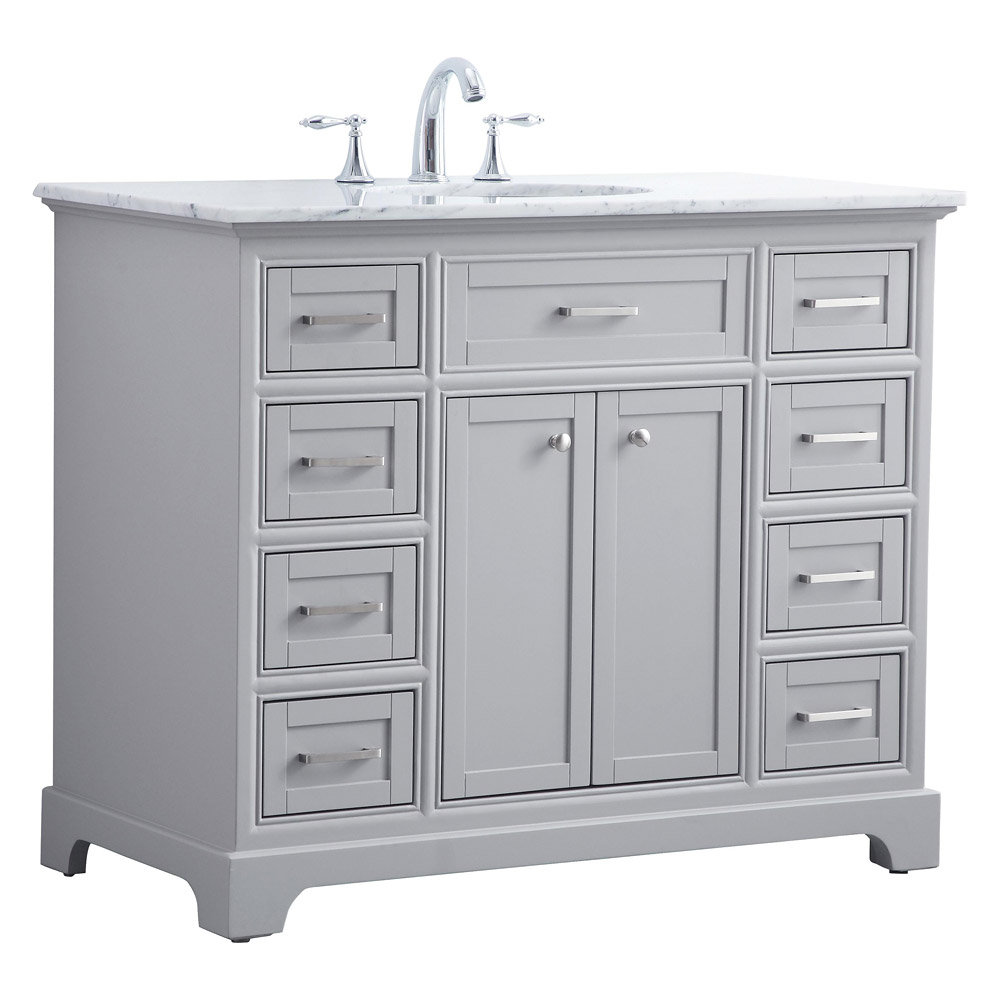 Elegant Bathroom Vanity - Gray, L 42" (VF15042GR)