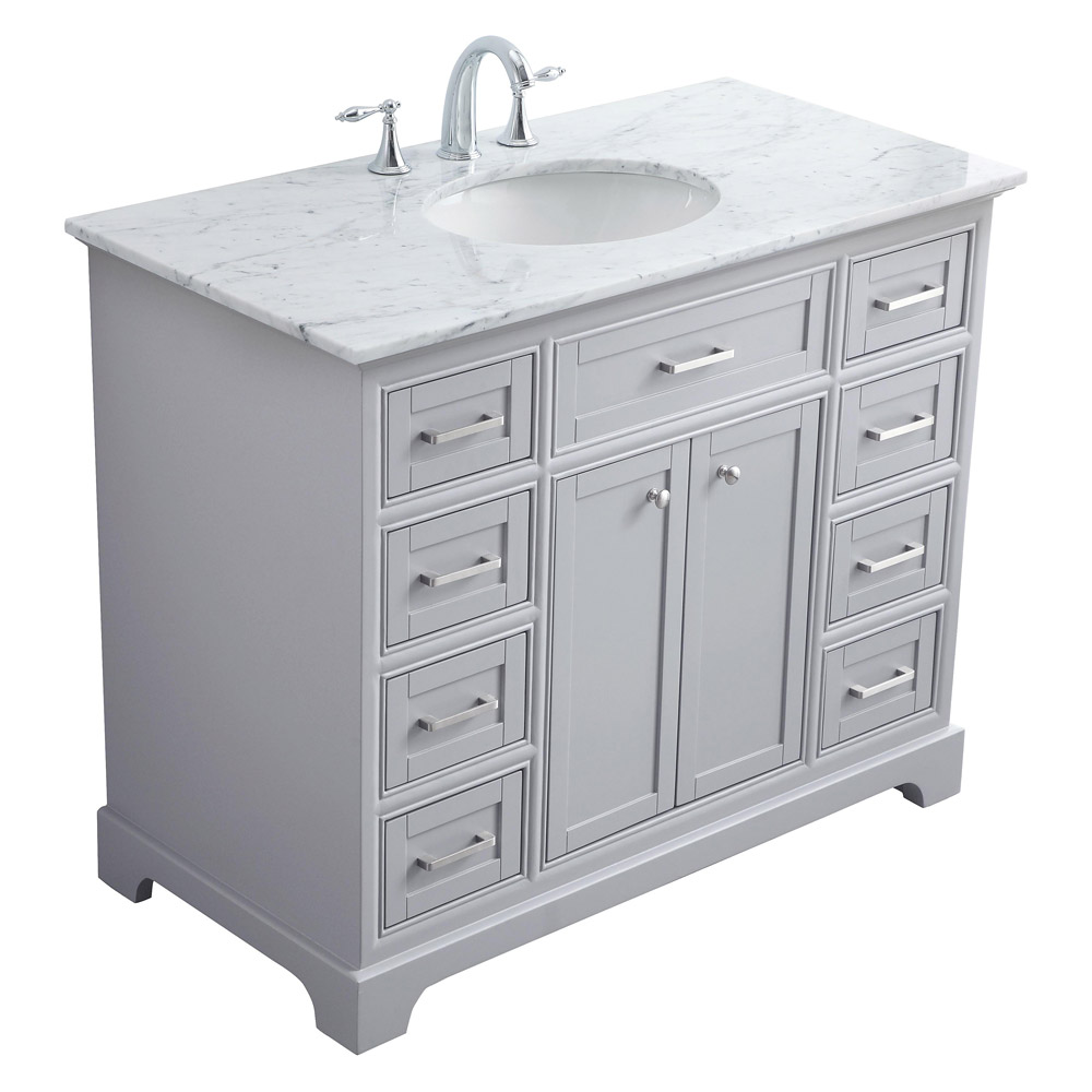 Elegant Bathroom Vanity - Gray, L 42" (VF15042GR)